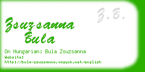 zsuzsanna bula business card
